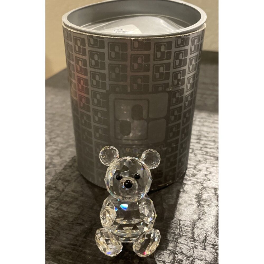 Swarovski Crystal Teddy Bear 7637 Figurine Austria With Box